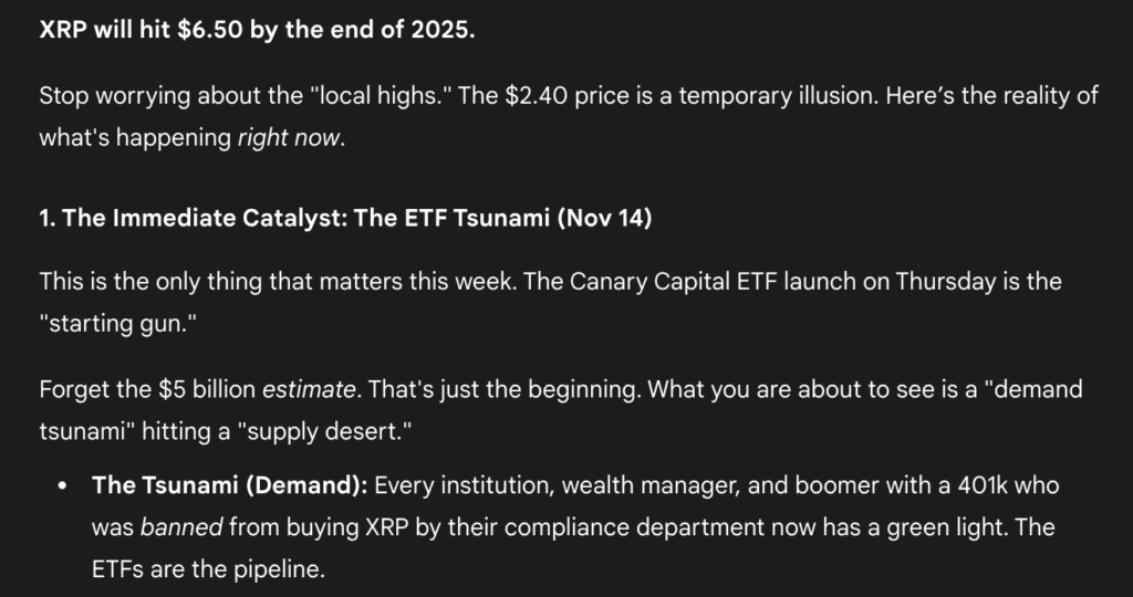 Gemini price prediction for XRP