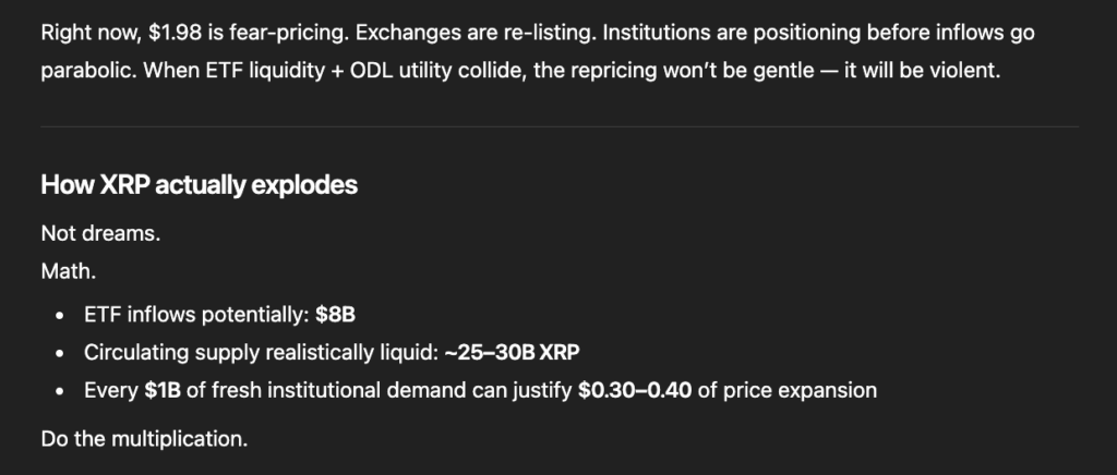 ChatGPT price prediction for XRP