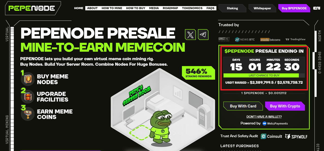 PEPENODE countdown