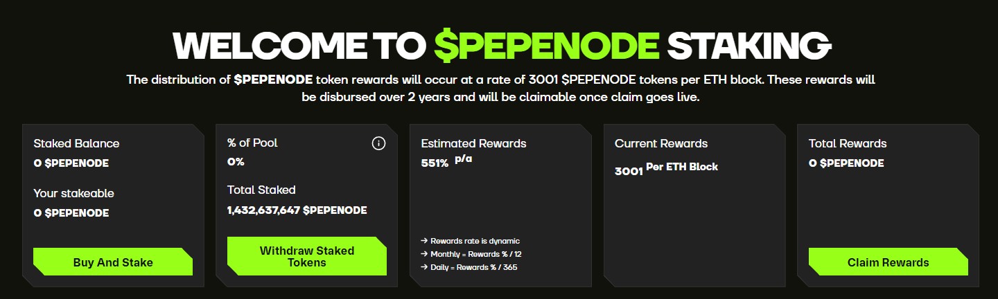 pepenode staking