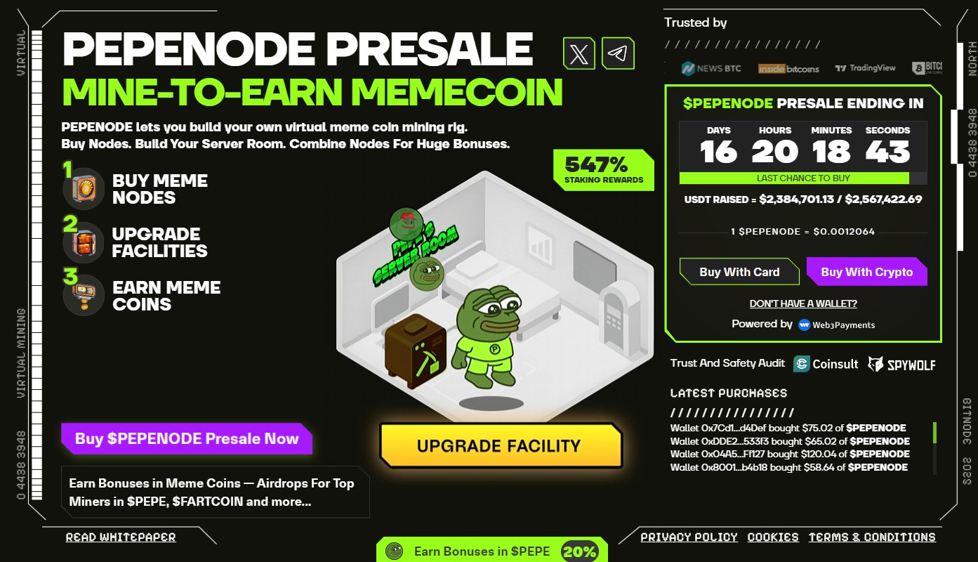 pepenode presale website