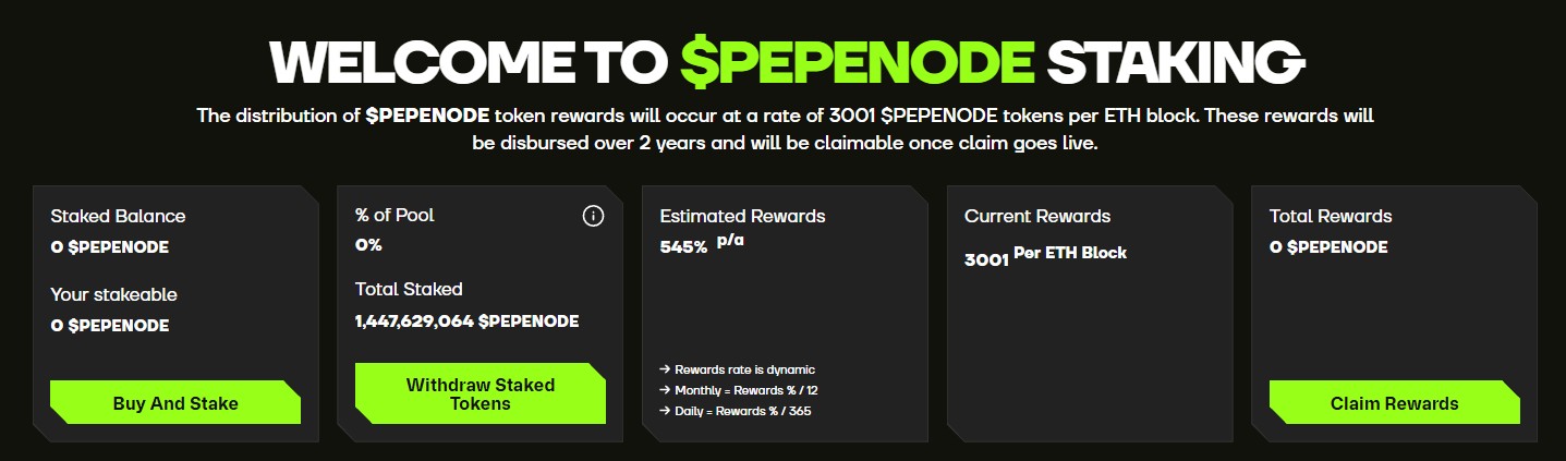 pepenode staking