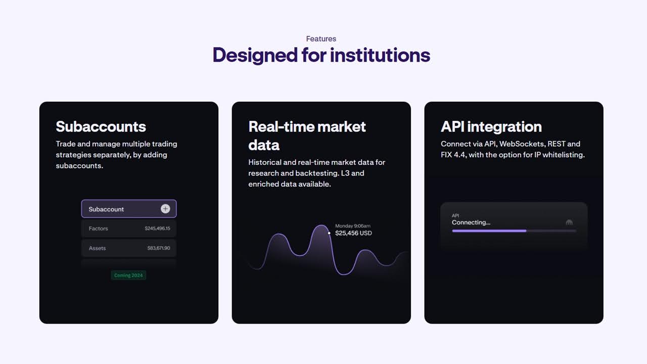 Kraken Institutional Features
