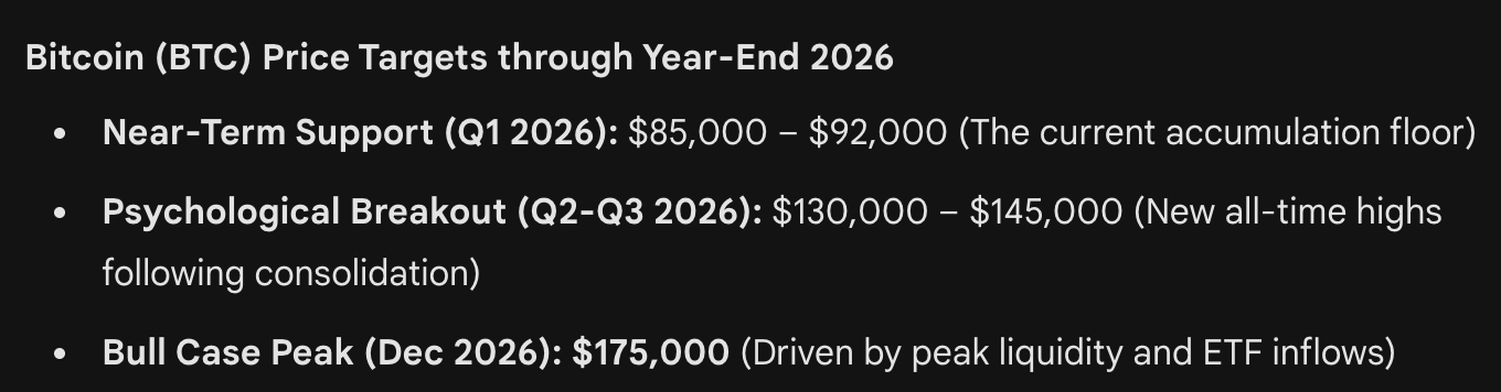 gemini bitcoin price prediction jan 27 2026