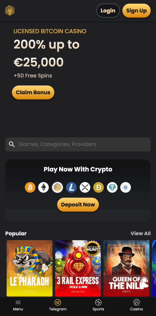 Lucky Block offers 200% bonus for the best no account casino crypto experience.