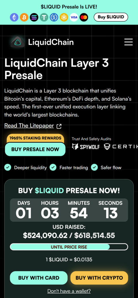 liquidchain february home page