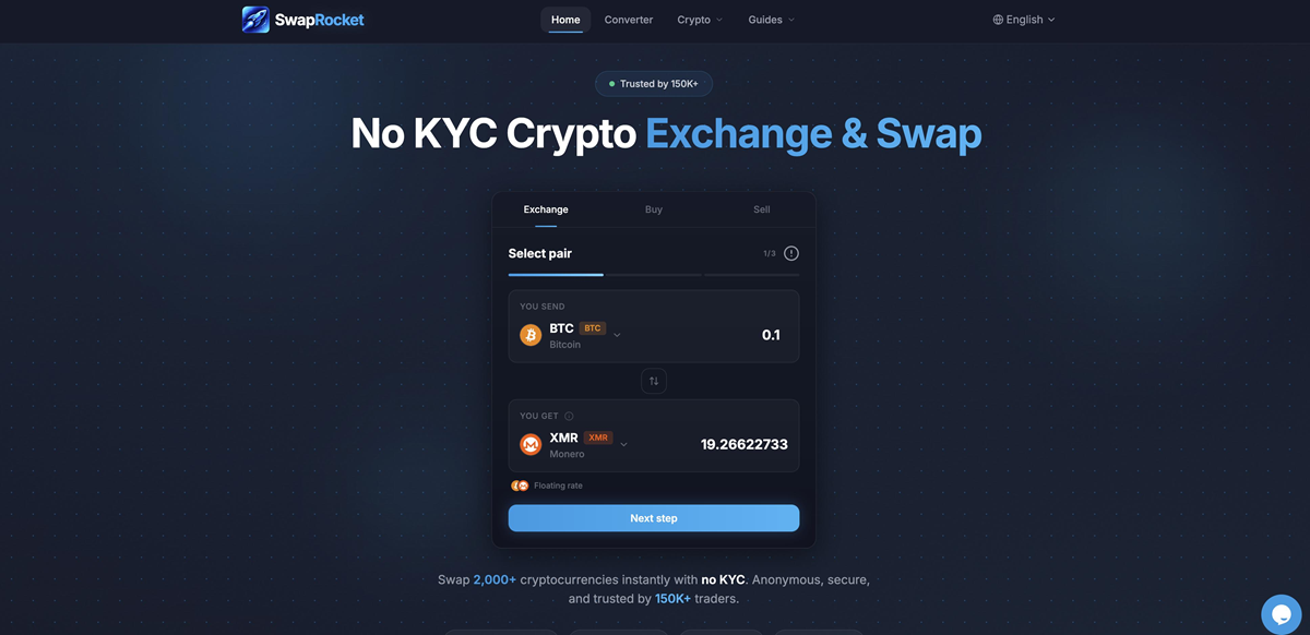 SwapRocket homepage