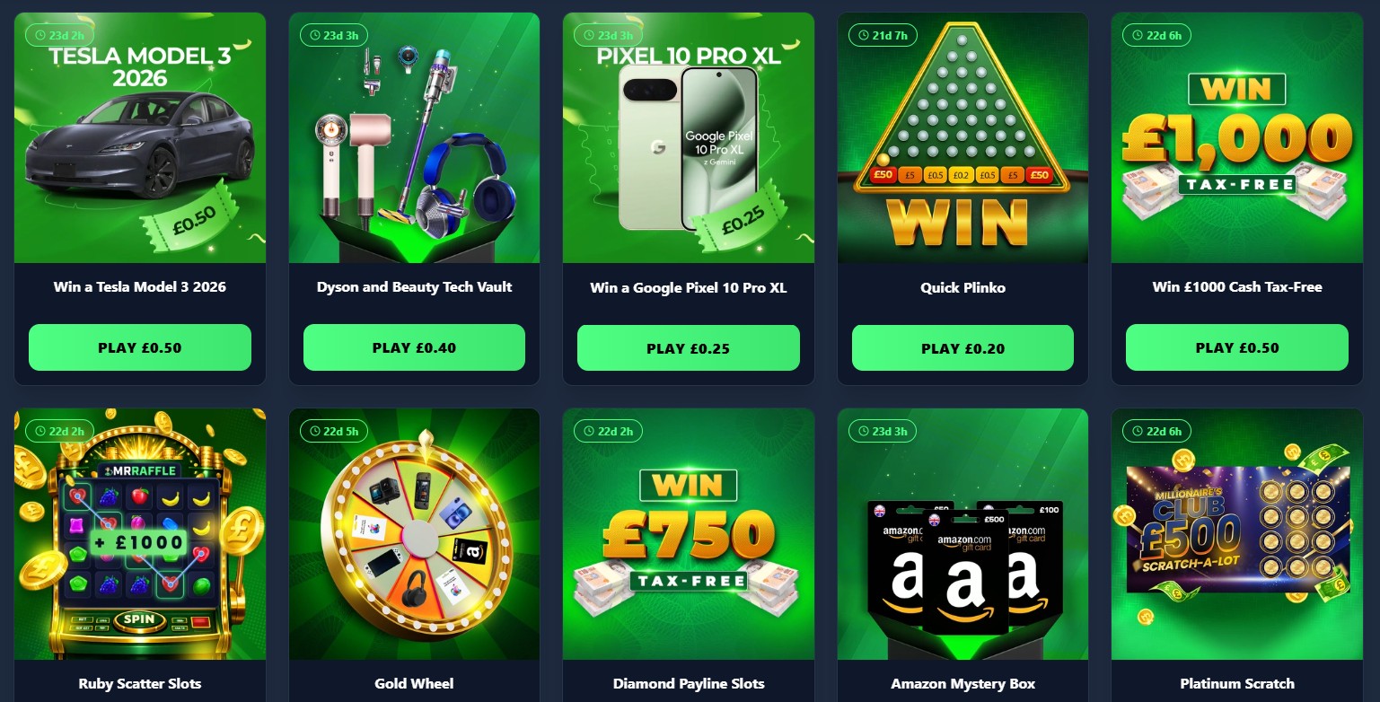 Mr Raffle Game Options