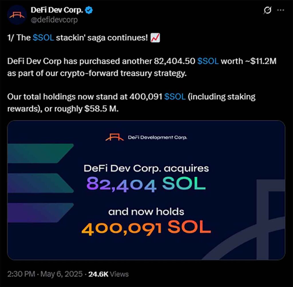 DeFi Dev Corp Solana