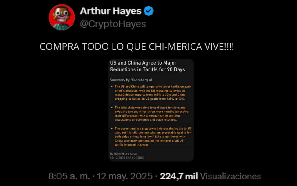 post en x de Arthur Hayex