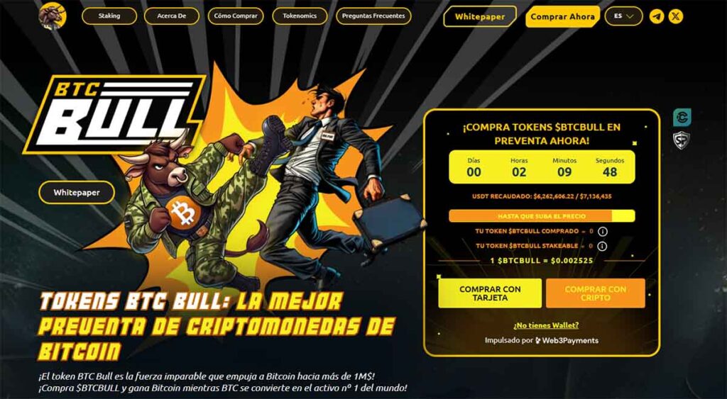 BTC BULL - memecoin número 1 de Bitcoin