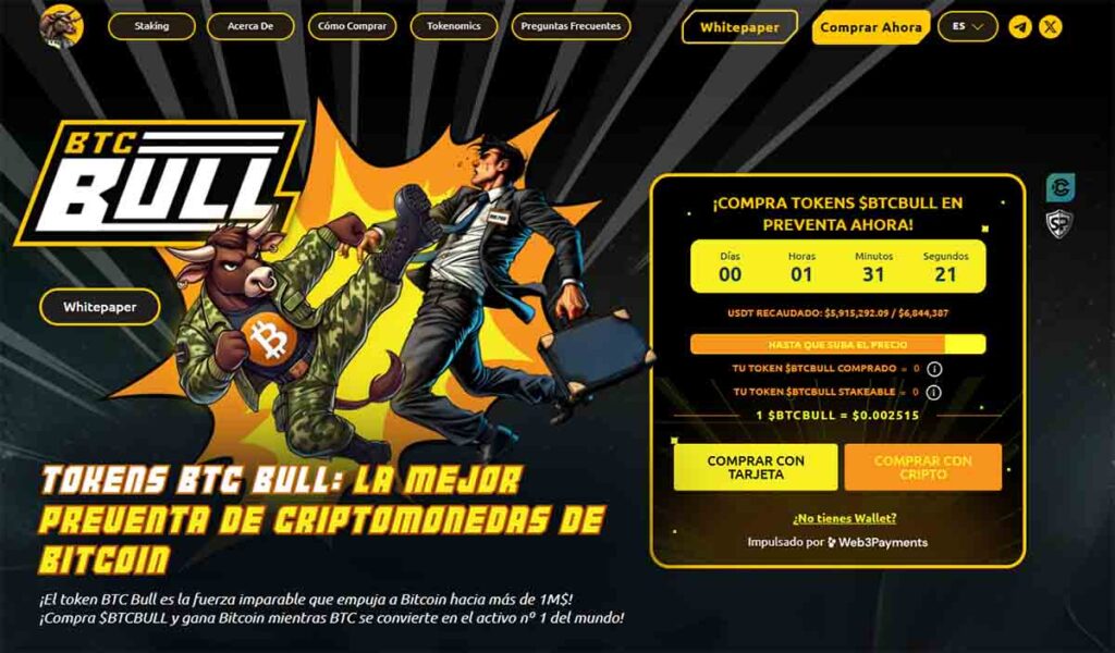 BTC BULL - mejor preventa de criptomonedas 