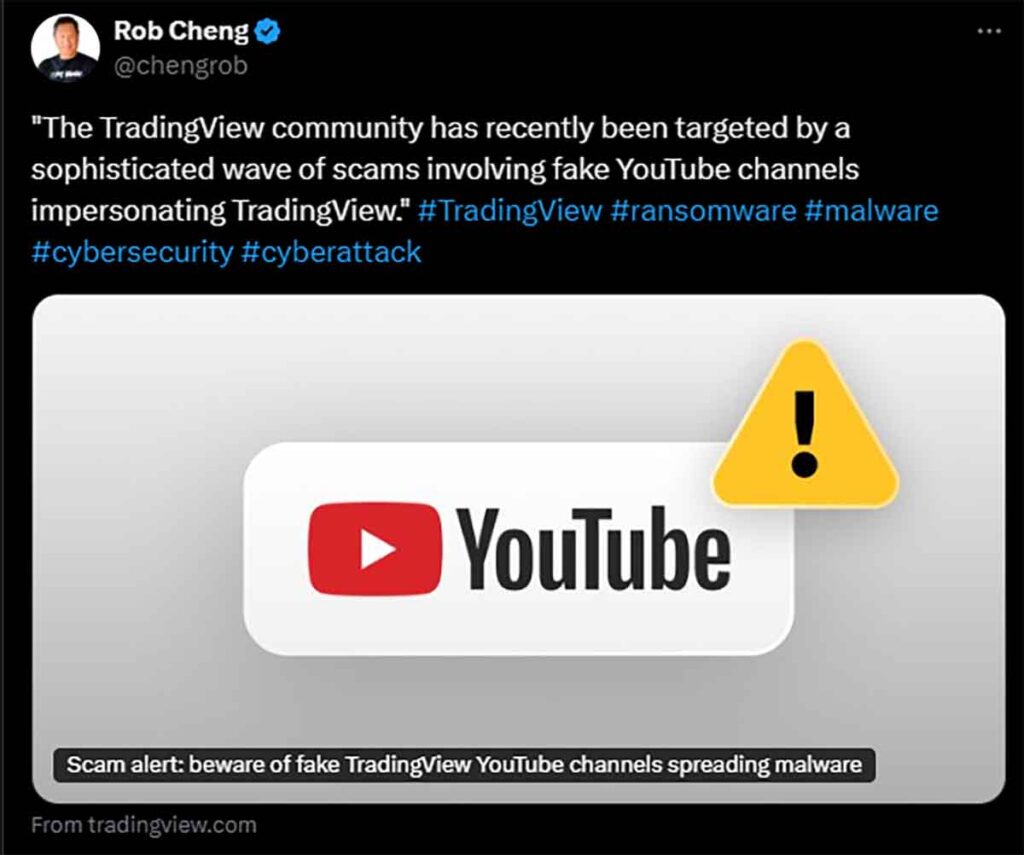 Estafa tradingview canales de Youtube