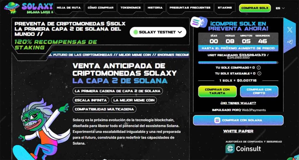 Solaxy - mejor preventa de criptomonedas