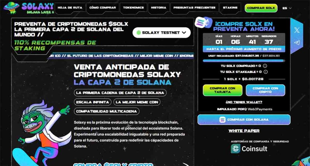 Solaxy - mejor preventa de criptomonedas