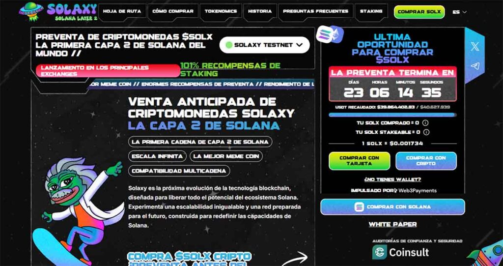 Solaxy - mejor preventa de criptomonedas de 2025