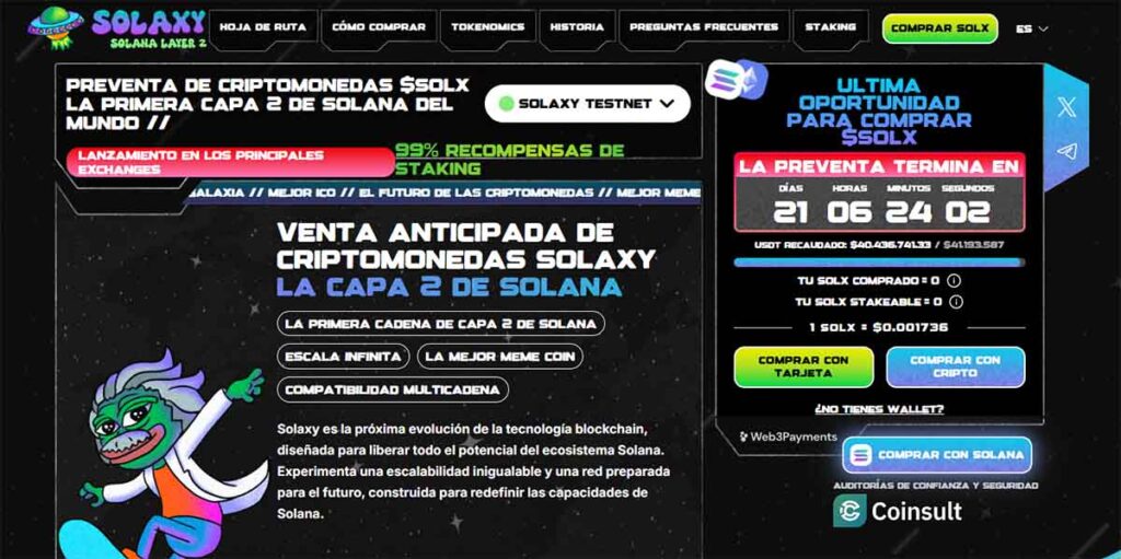 Solaxy - mejor criptomoneda para comprar ahora