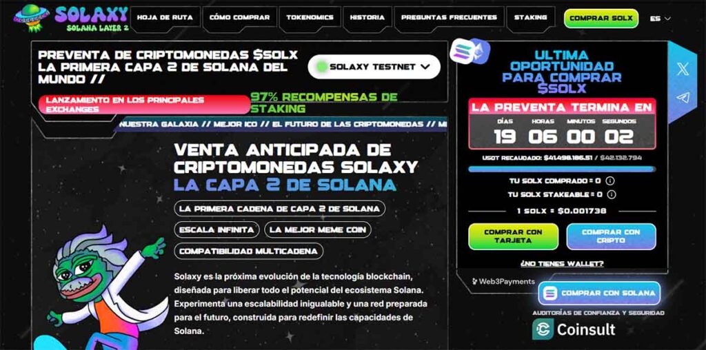 Solaxy - una de las mejores nuvevas criptomonedas de 2025