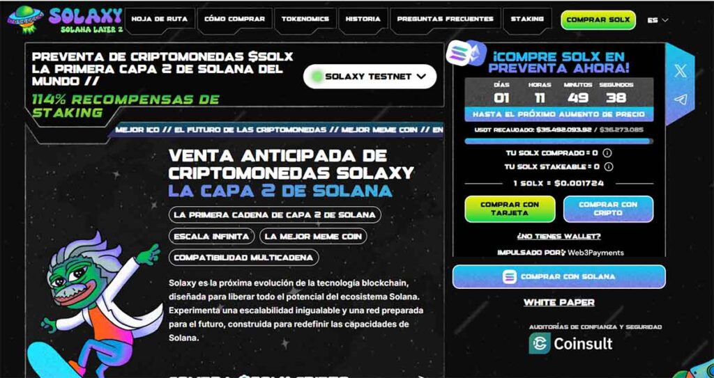 Solaxy - una de las mejores criptomonedas para comprar ahora
