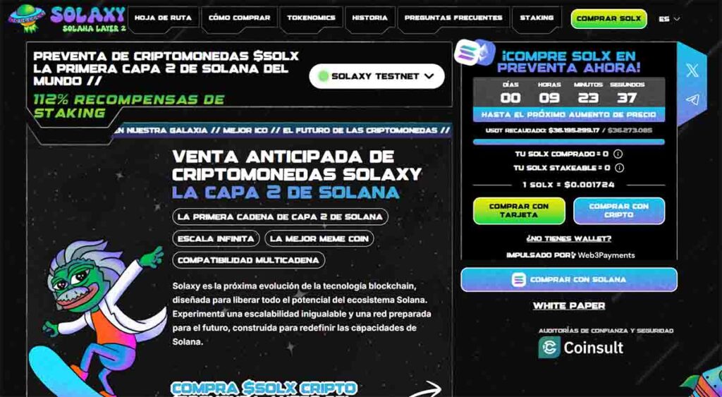 Solaxy - mejor preventa de criptomonedas