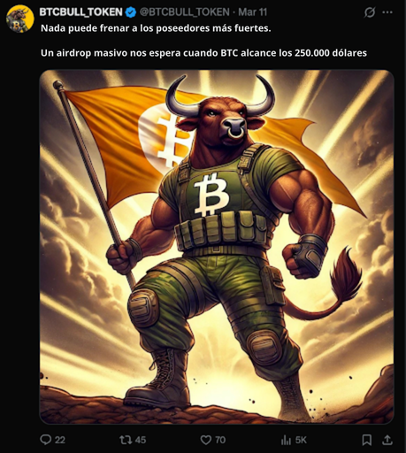 post en x en btc bull token