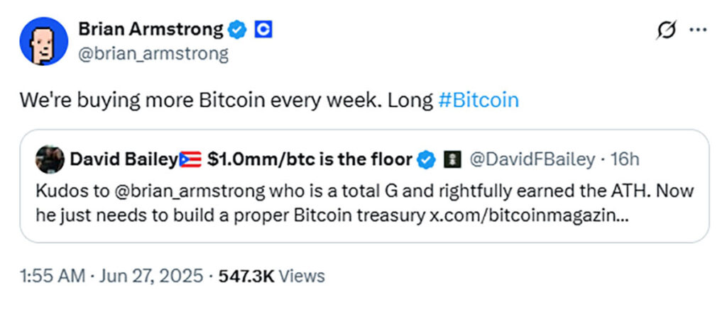 Armstrong X Bitcoin