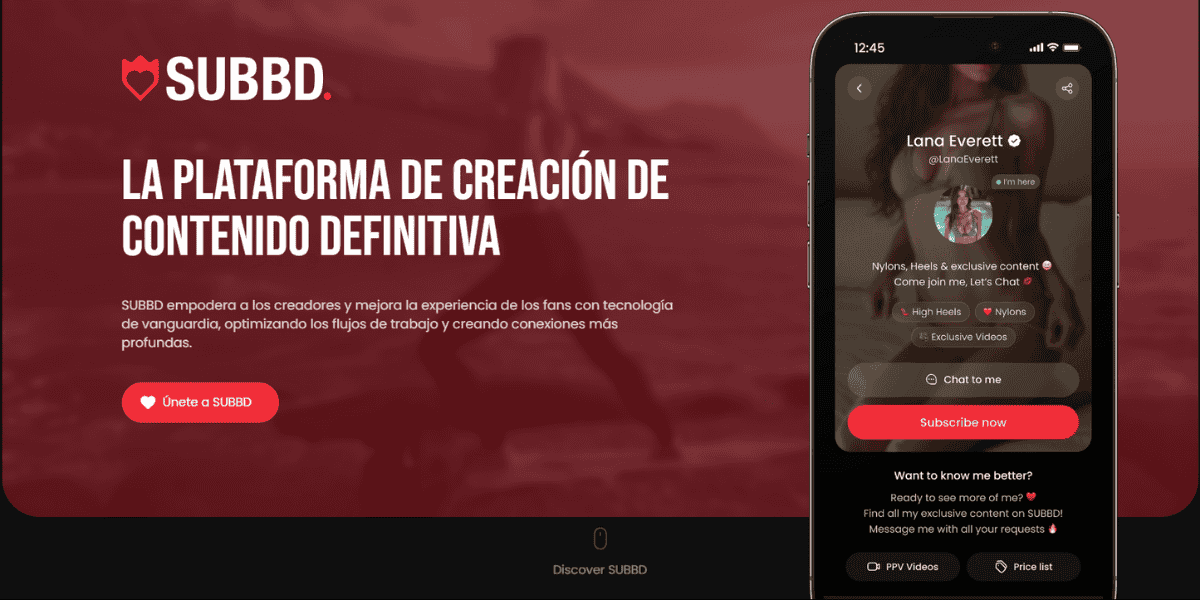 Interfaz principal de la página web oficial de SUBBD.