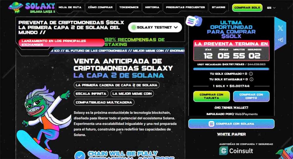 Solaxy - mejor memecoin de Solana
