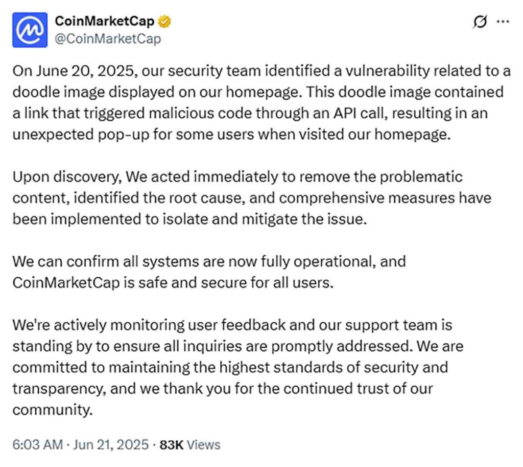 Hackeo CoinMarketCap X
