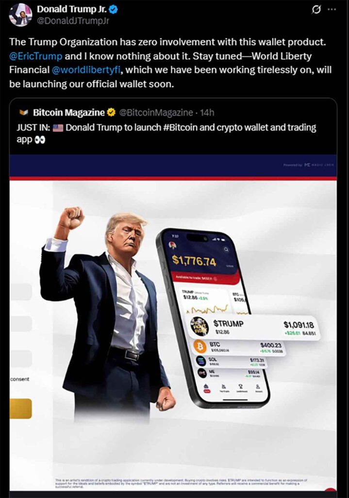 anuncio wallet Trump