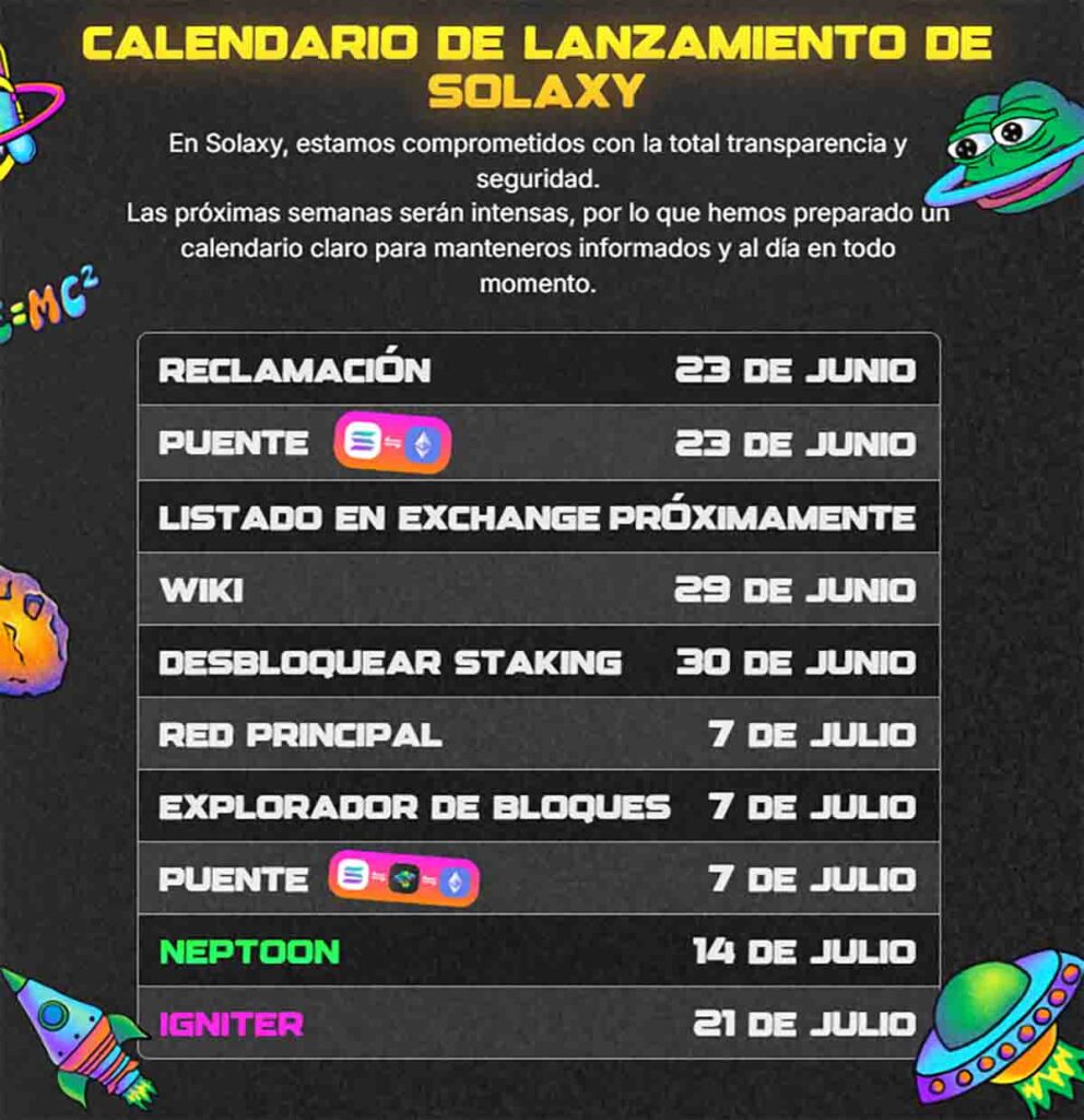 calendario Solaxy