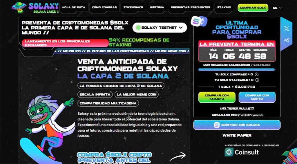 Solaxy - mejor memecoin 2025