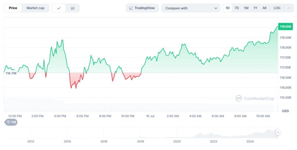gráfico precio de bitcoin