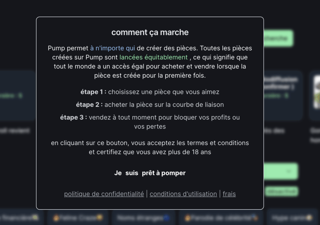 Fonctionnement Pump Fun
