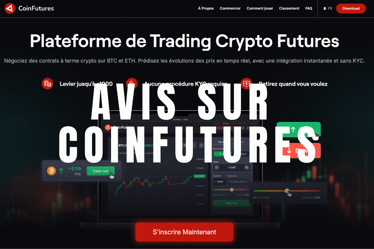 CoinFutures Avis 2026: Test de la plateforme crypto sans KYC