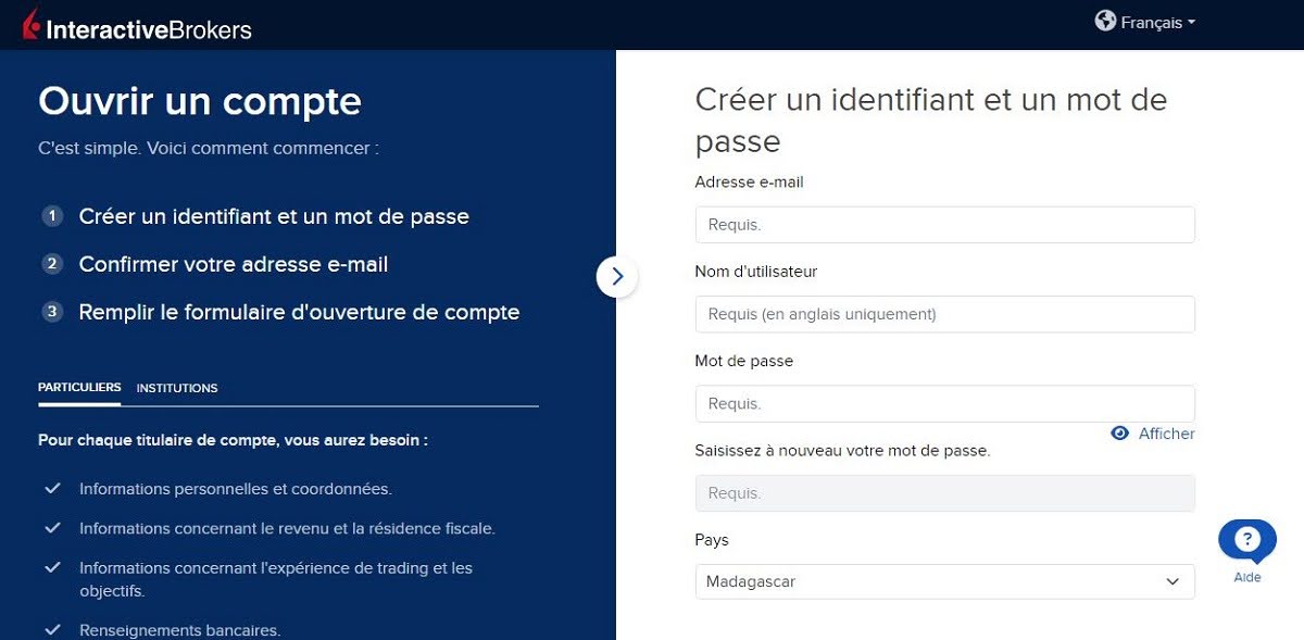 ouvrir un compte sur Interactive Brokers