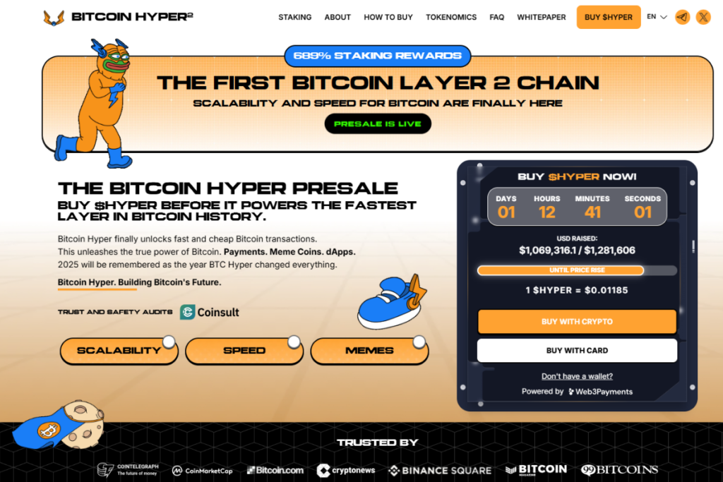 Bitcoin Hyper (4) καλύτερα κρυπτονομίσματα