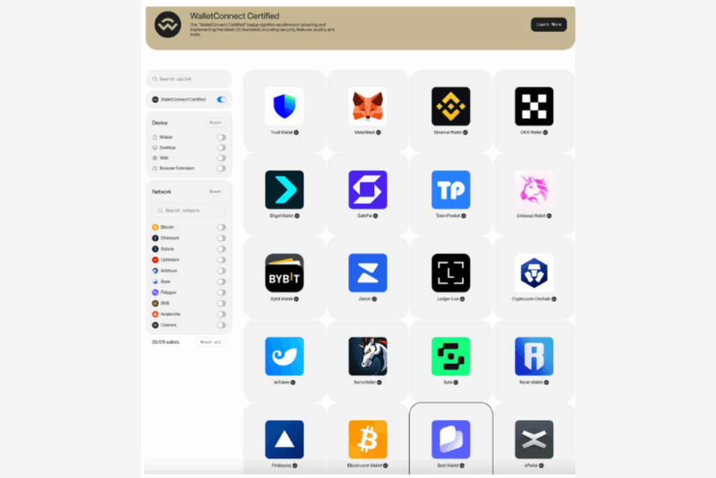 best wallet connect certification
