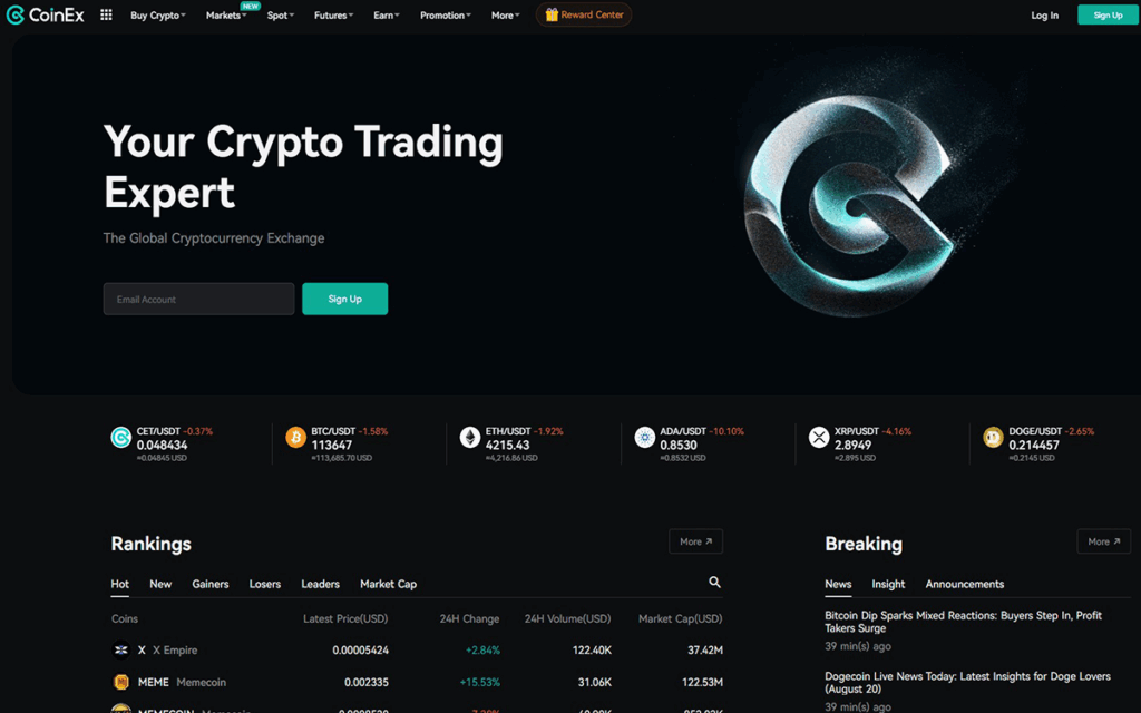coinex (2) Ανταλλακτήρια κρυπτονομισμάτων
