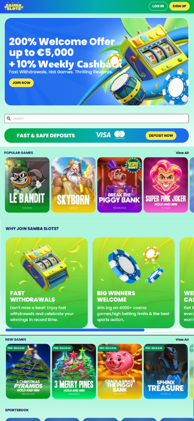 samba slots mobile