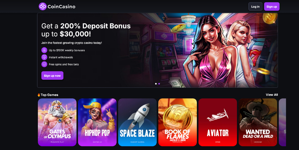 Legjobb kaszinó bónuszok - CoinCasino