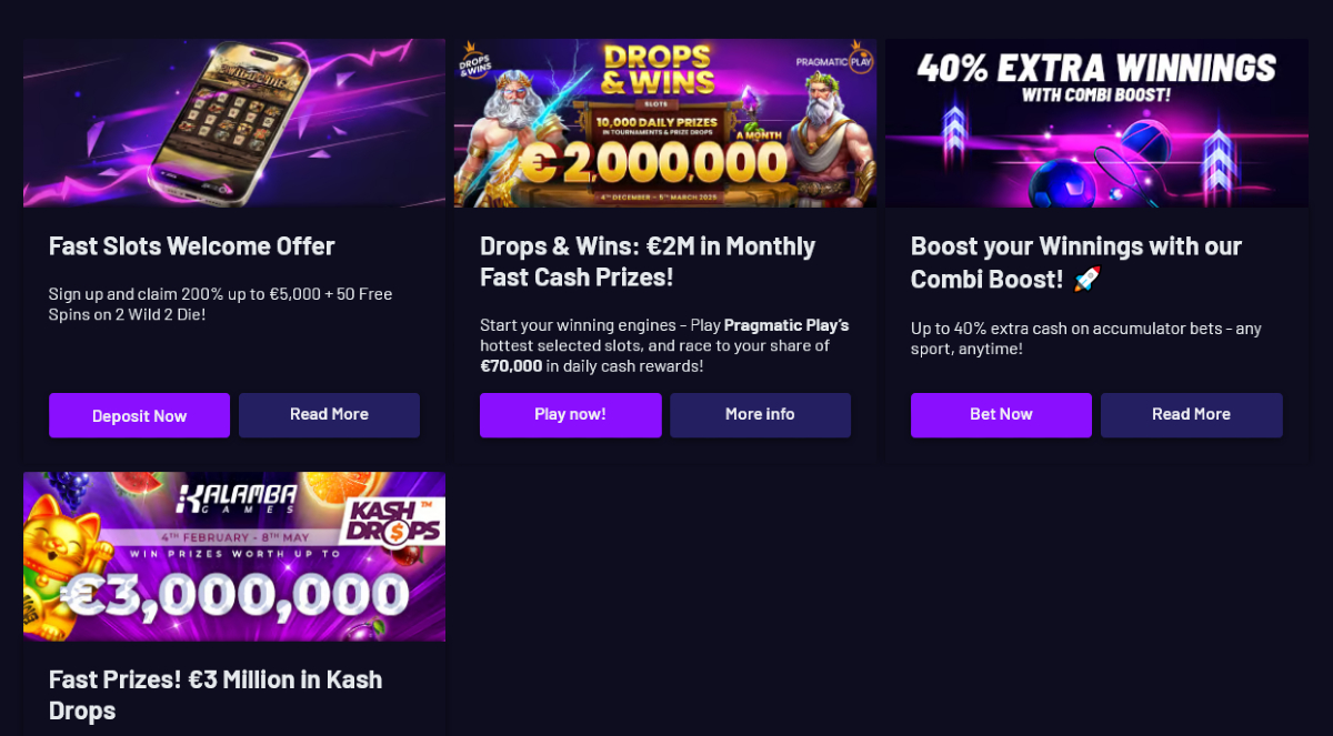 Legjobb kaszinó bónuszok - Fast Slots.