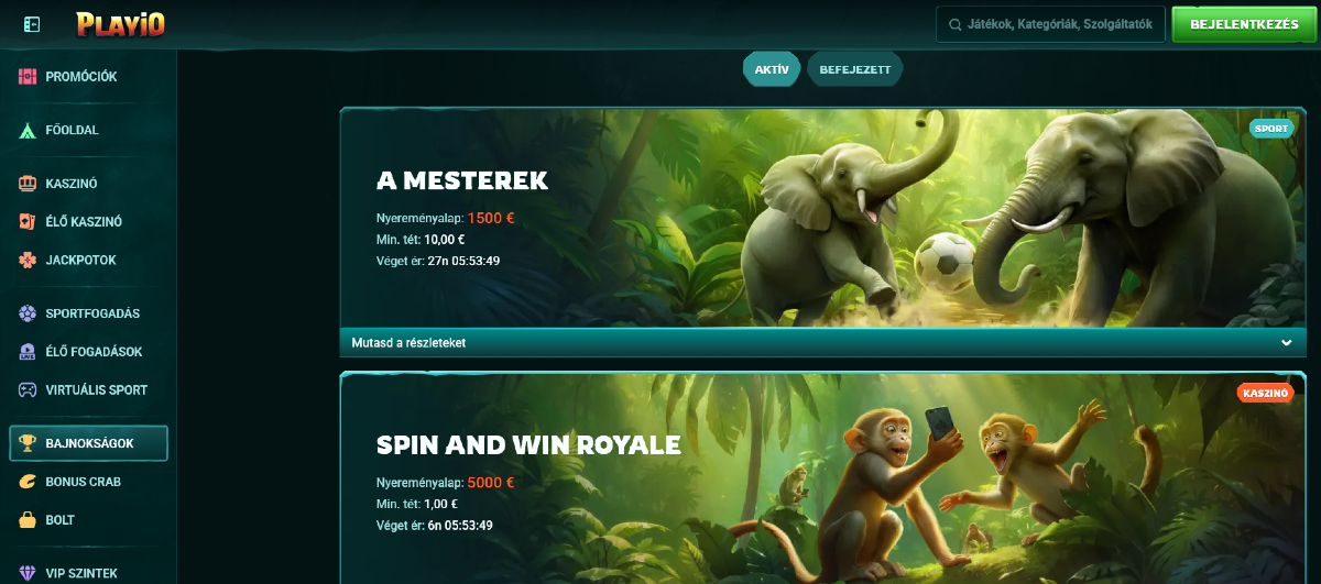 Legjobb kaszinó bónuszok - Playio