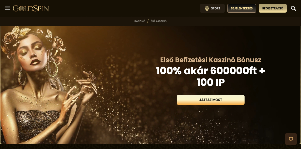 Legjobb online kaszinók - Goldspin