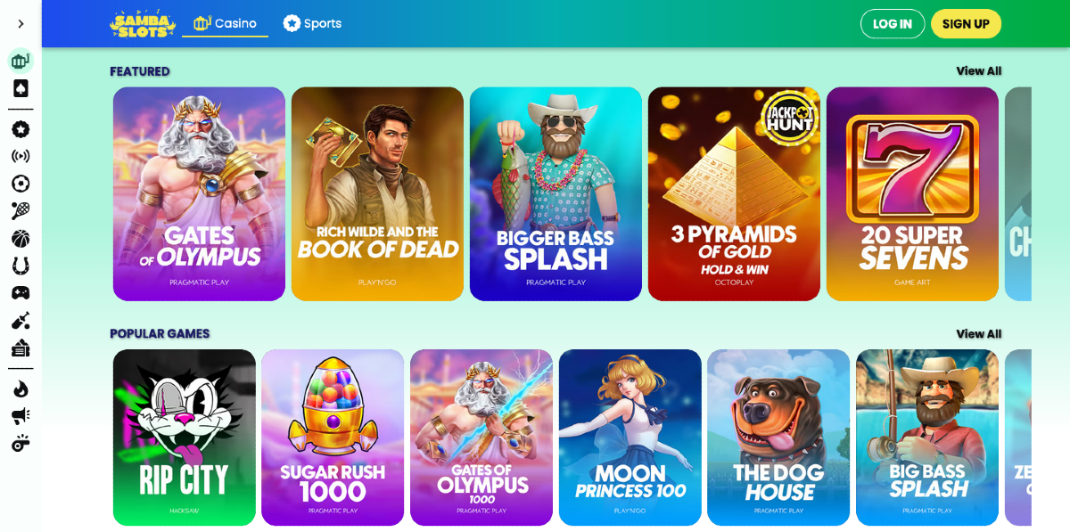 Legjobb online kaszinók - Samba Slots