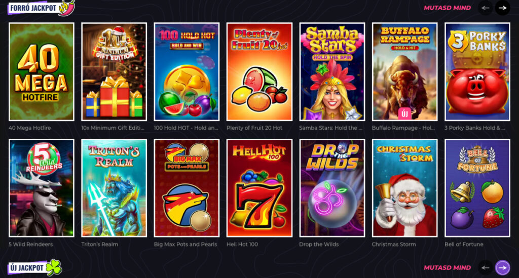 Legjobb online kaszinók - jackpot játékok