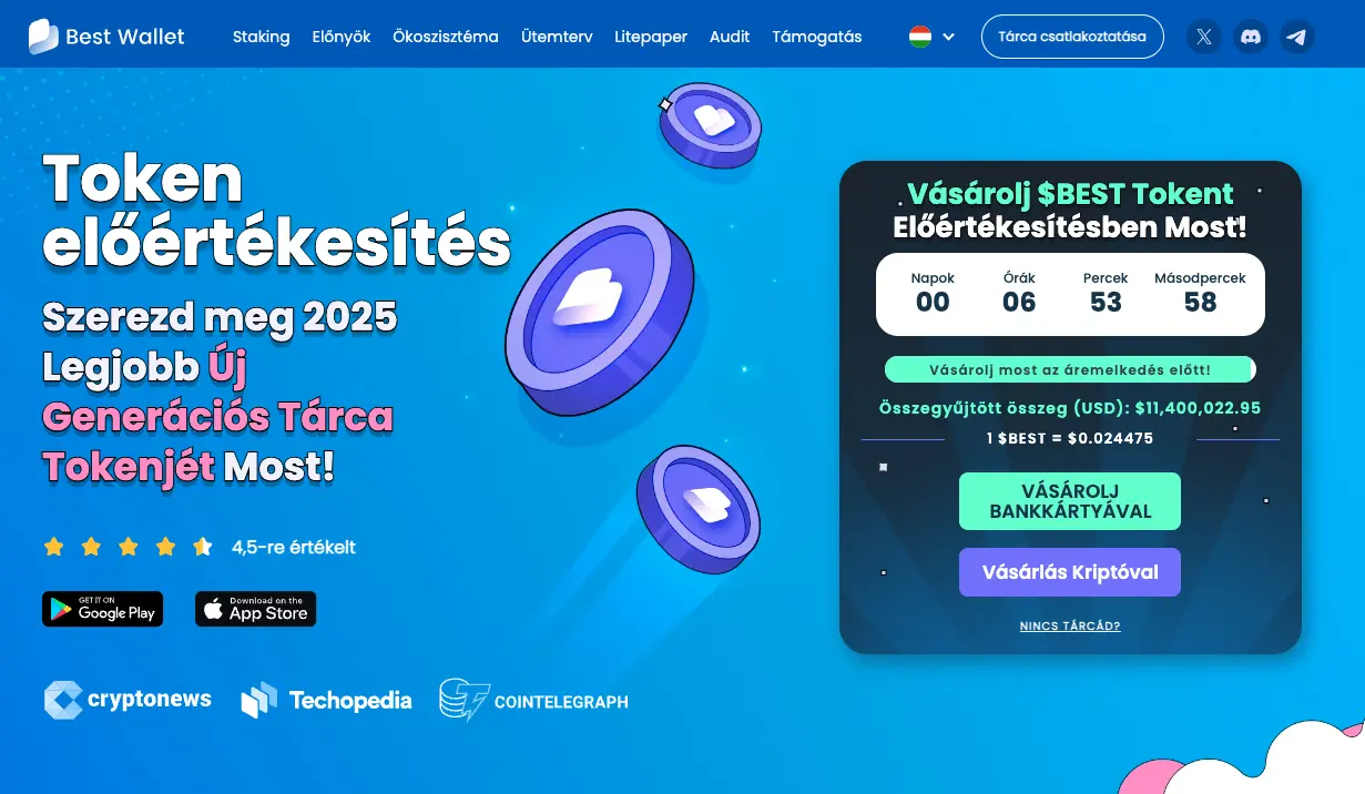 Best Wallet token vásárlás 2026 – Szerezd be a $BEST Tokent
