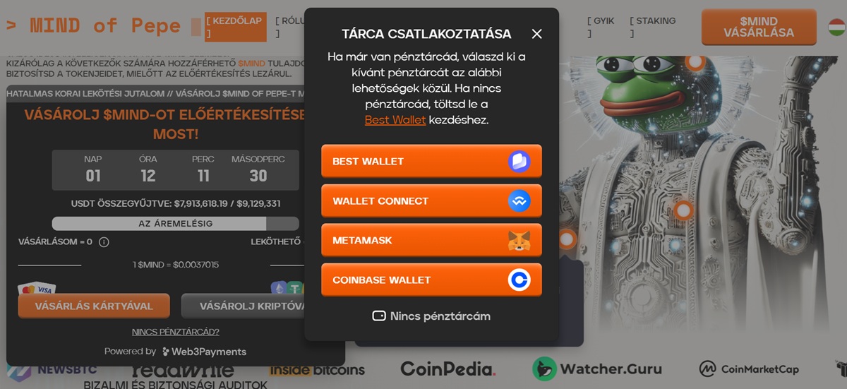 MIND vasarlas tarca csatlakoztatasa