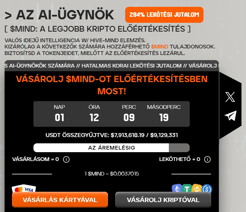 MIND vasarlas token ara