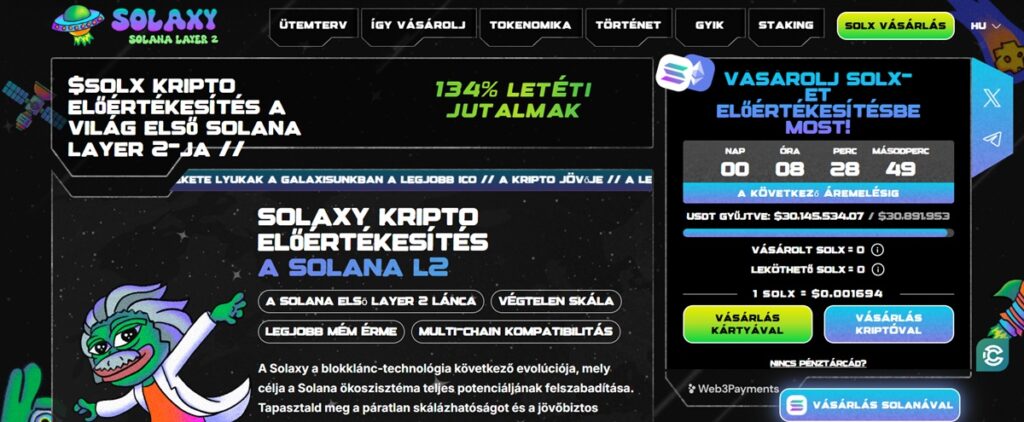 Solaxy projekt 30 millio cimlap